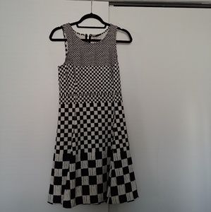 Worthington Black and White Checkered Dress